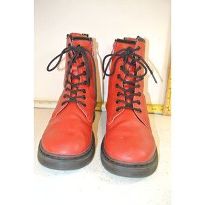 Muyguay red fashion combat boots  Size 36 Zipper side